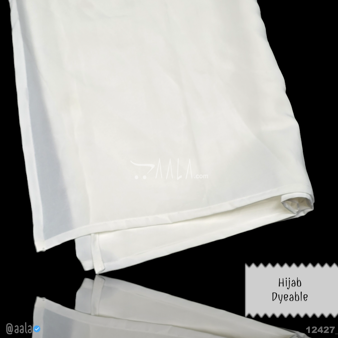 Hijab-Stole Georgette Blend Dupatta-32-Inches WHITE 2.00-Metres #12427