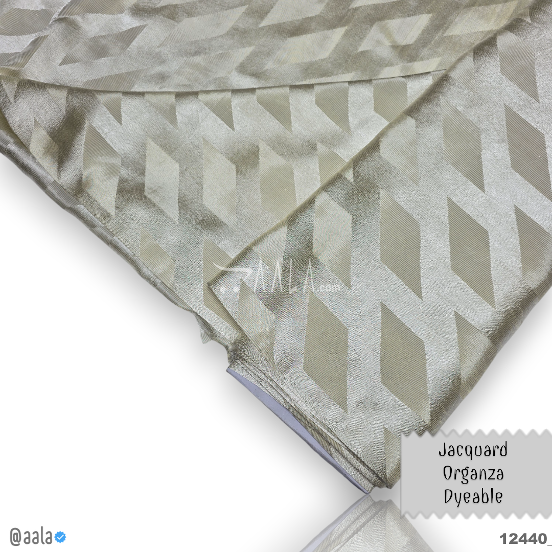 Jacquard Organza Viscose 44-Inches DYEABLE Per-Metre 