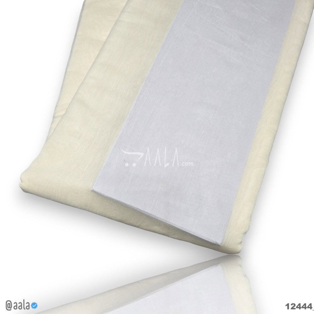 40-Grams Chanderi Silk 44-Inches DYEABLE Per-Metre 