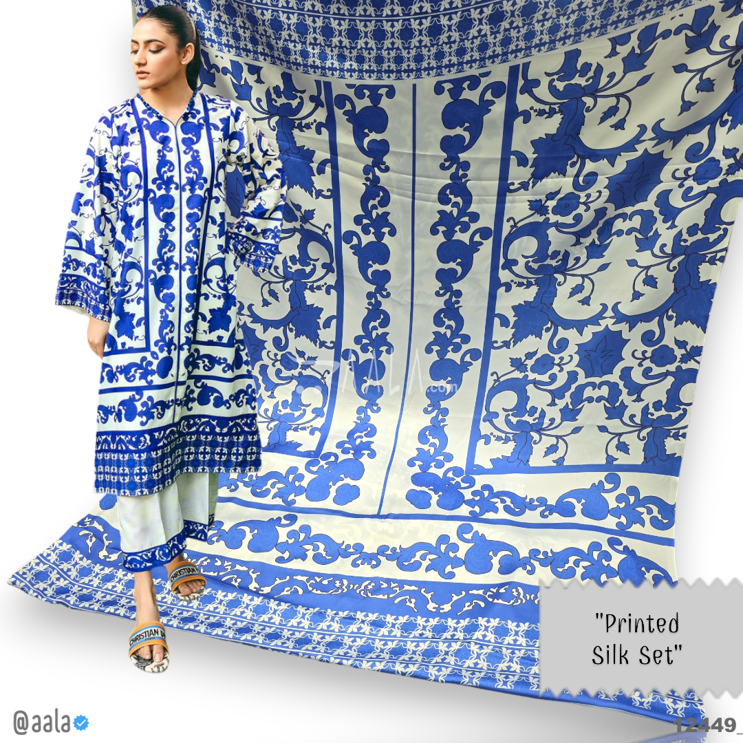 Printed Silk Blend 44-Inches PRINTED Per-Pc #12449