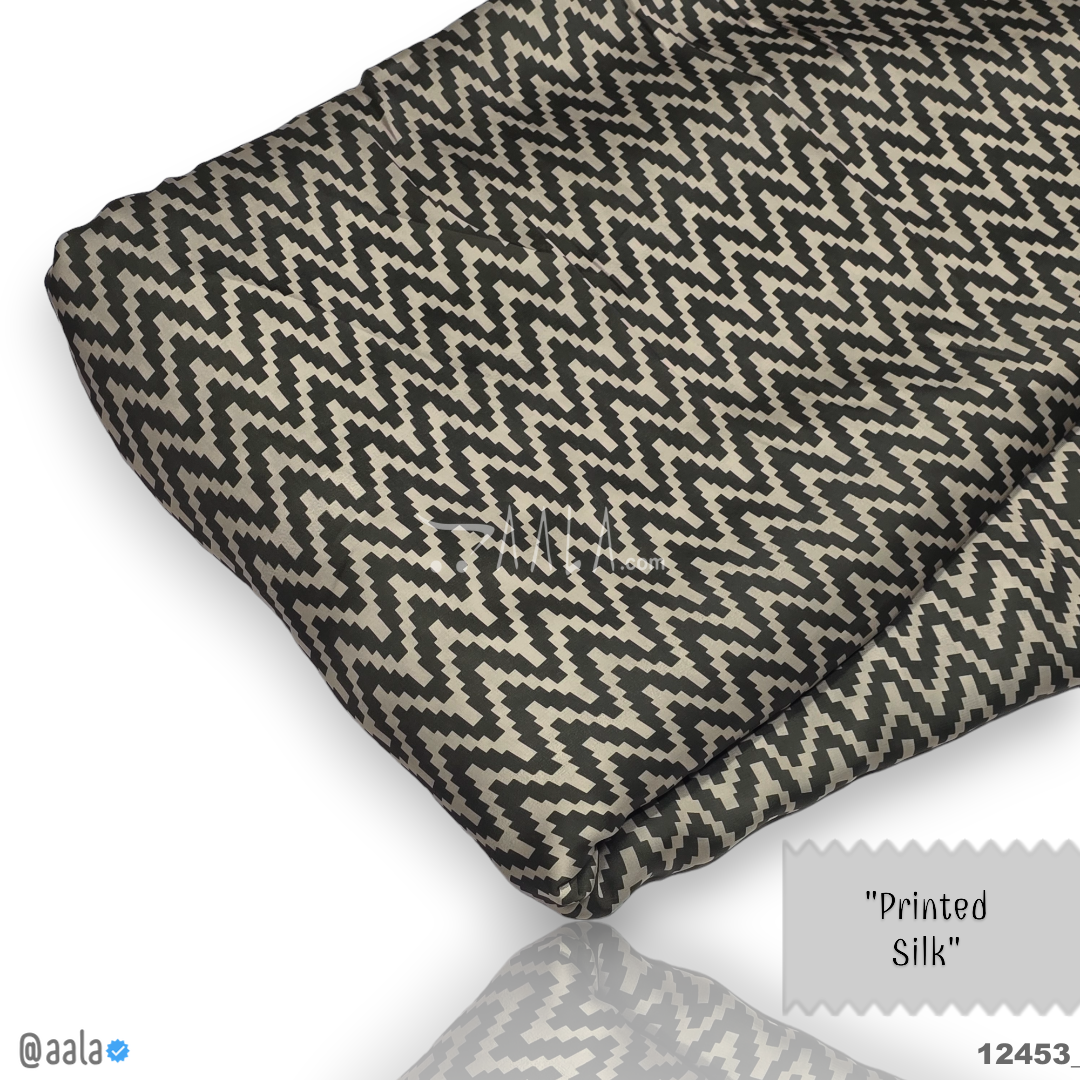 Printed Silk Blend 44-Inches PRINTED Per-Metre #12453