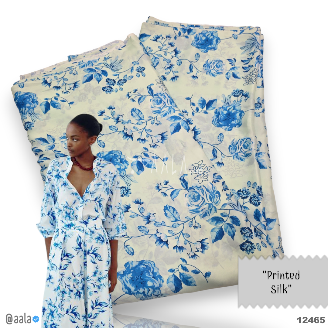 Printed Silk Blend 44-Inches PRINTED Per-Metre #12465