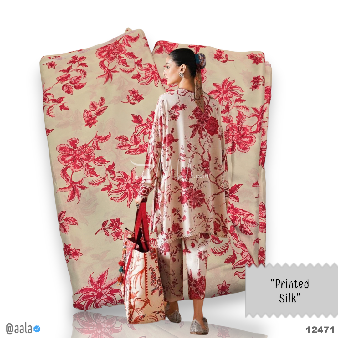 Printed Silk Blend 44-Inches PRINTED Per-Metre #12471