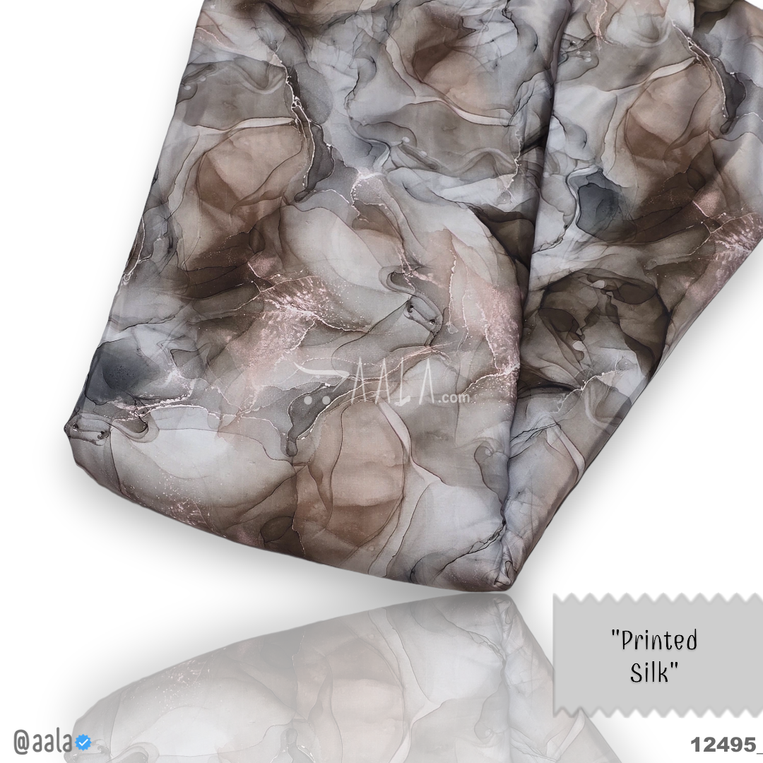 Printed Silk Blend 44-Inches PRINTED Per-Metre #12495