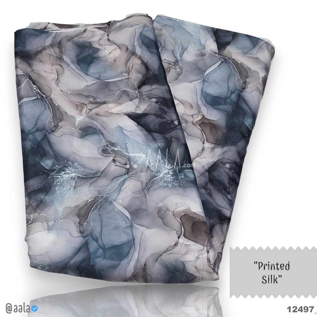 Printed Silk Blend 44-Inches PRINTED Per-Metre #12497