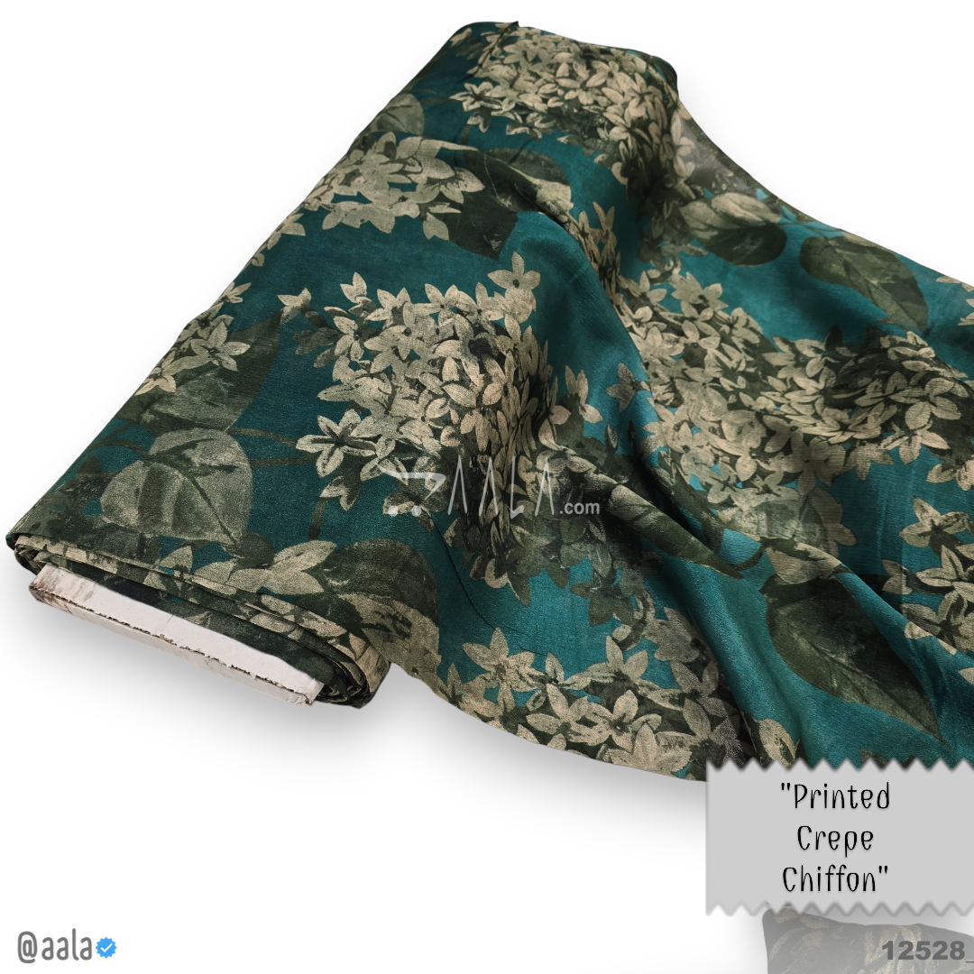 Printed-Crepe Chiffon Blend 44-Inches PRINTED Per-Metre #12528