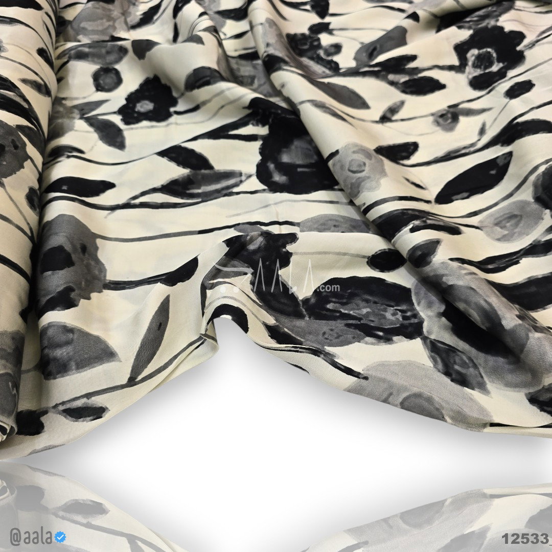 Printed-Modal Silk Viscose 44-Inches PRINTED Per-Metre 