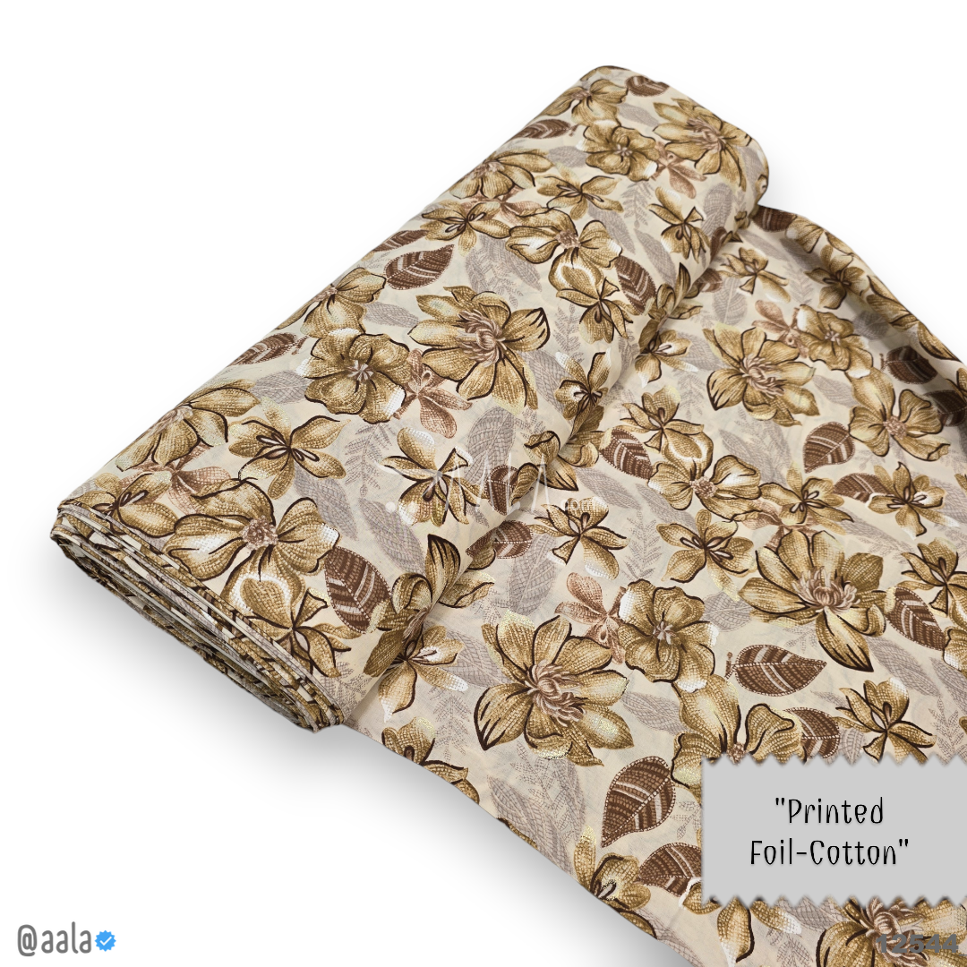 Printed-Foil Cotton Cotton 44-Inches PRINTED Per-Metre #12544