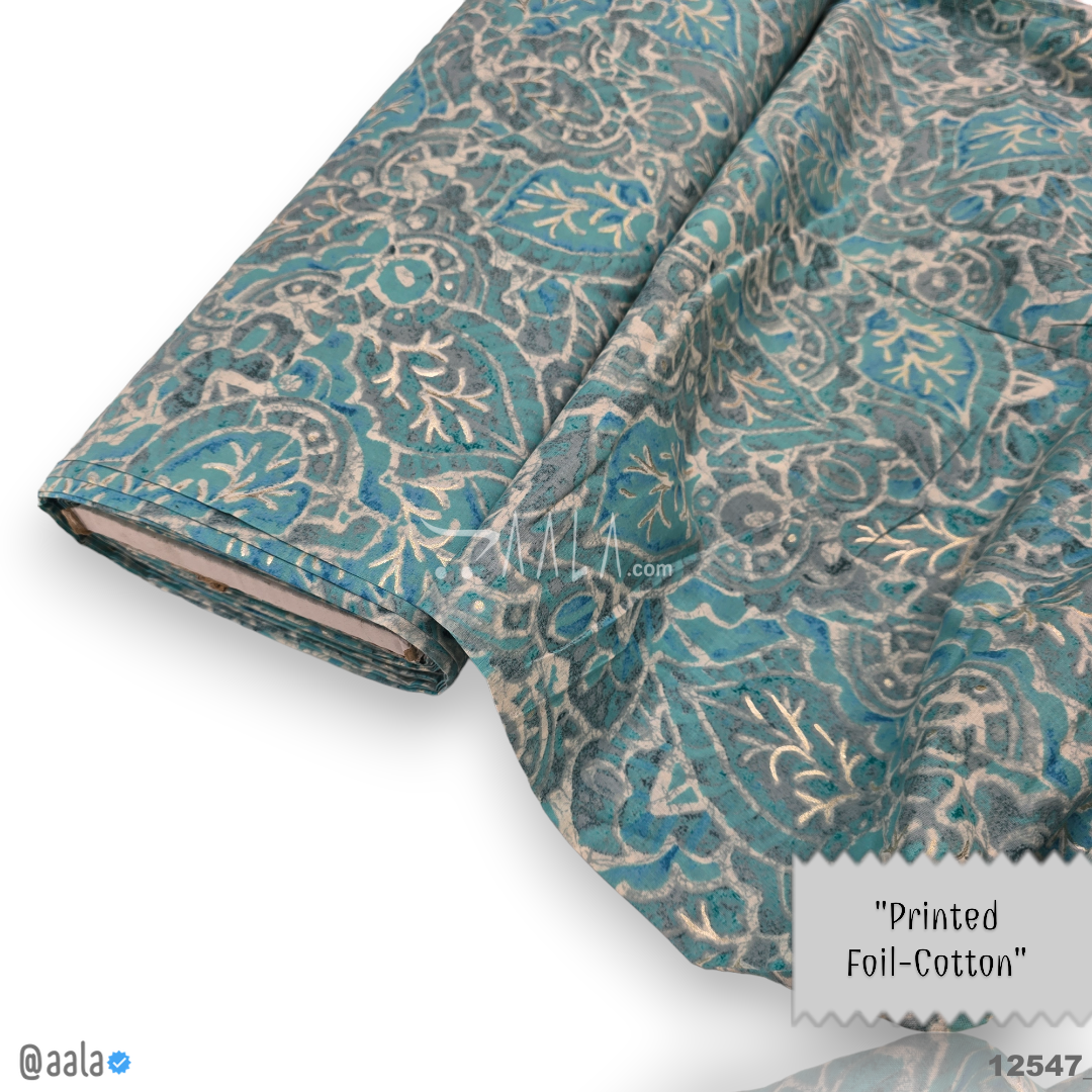Printed-Foil Cotton Cotton 44-Inches PRINTED Per-Metre 