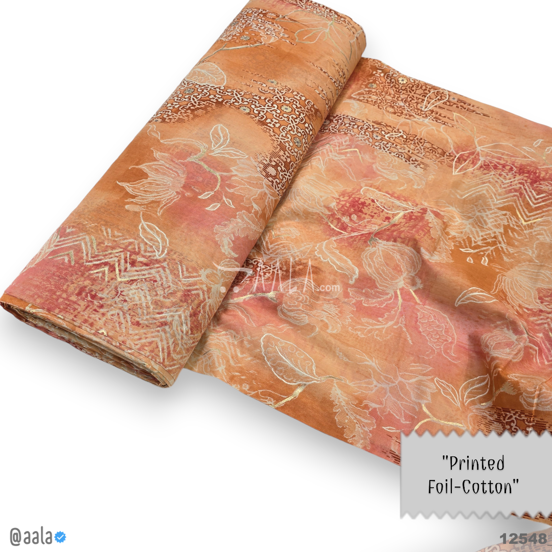 Printed-Foil Cotton Cotton 44-Inches PRINTED Per-Metre #12548