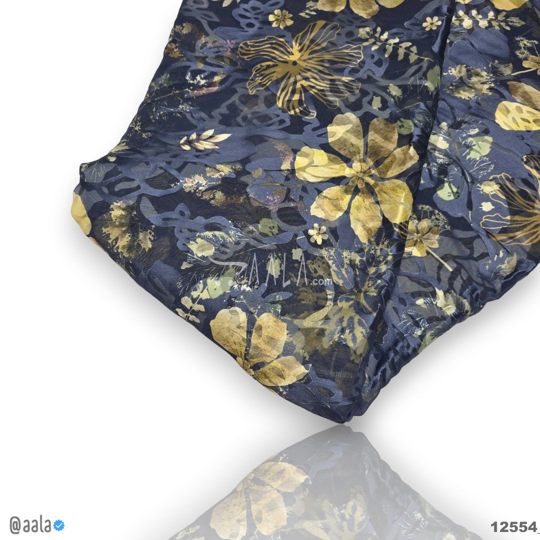 Printed-Brasso Georgette Blend 44-Inches PRINTED Per-Metre 