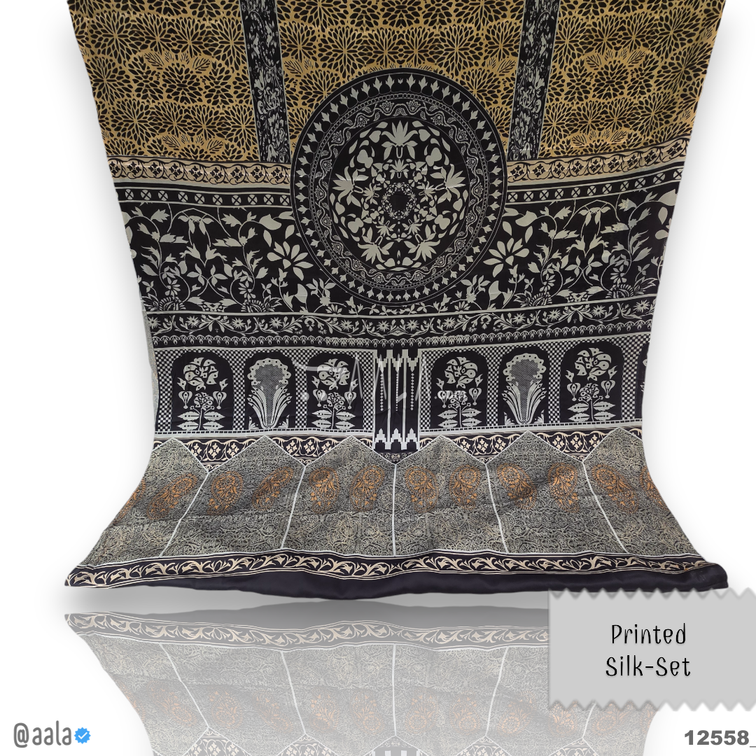 Printed Silk Blend 44-Inches PRINTED Per-Pc #12558