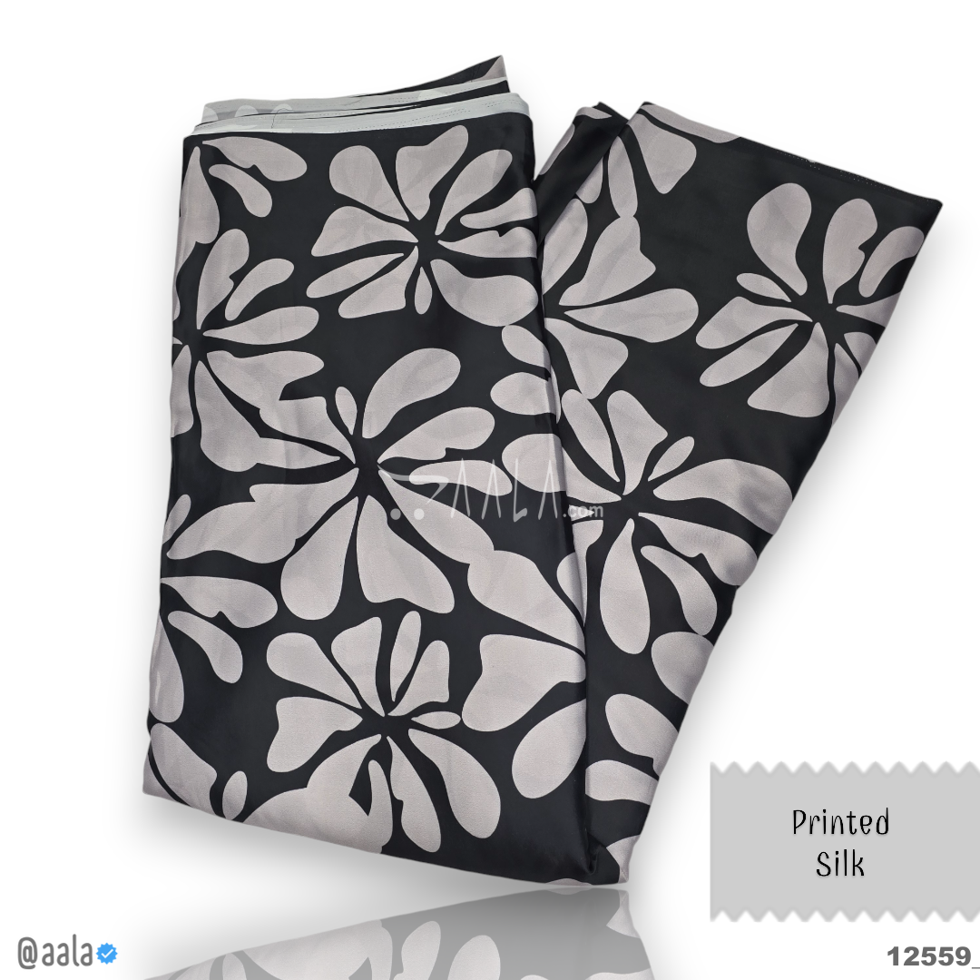 Printed Silk Blend 44-Inches PRINTED Per-Metre #12559