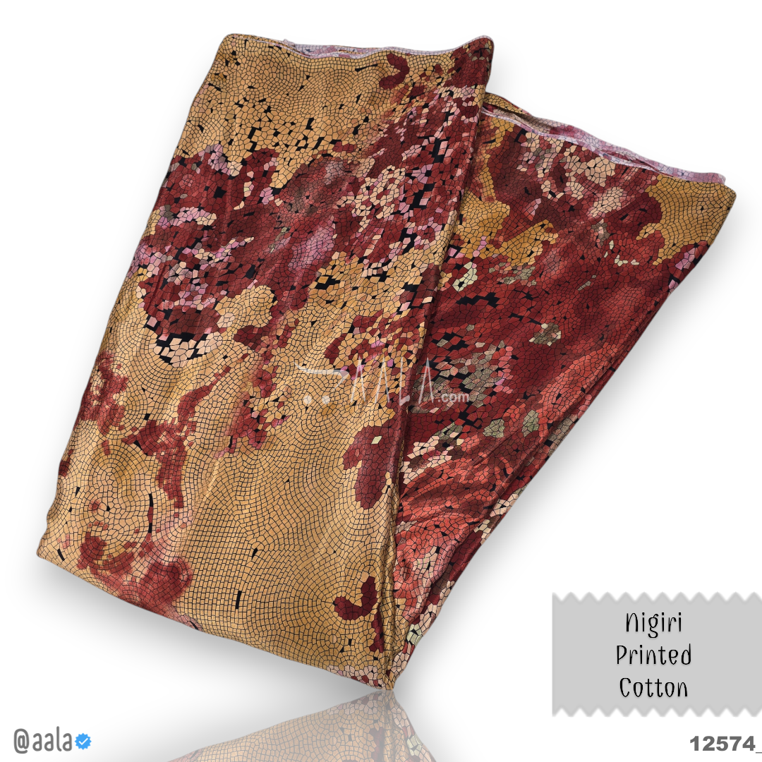 Nigiri-Printed Silk Cotton 44-Inches PRINTED Per-Metre #12574