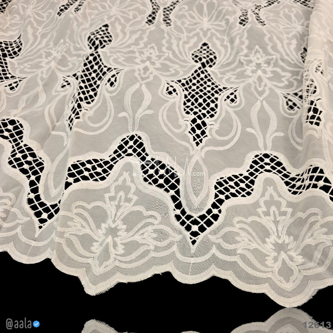 Cutwork Cotton Cotton 52-Inches DYEABLE Per-Metre 
