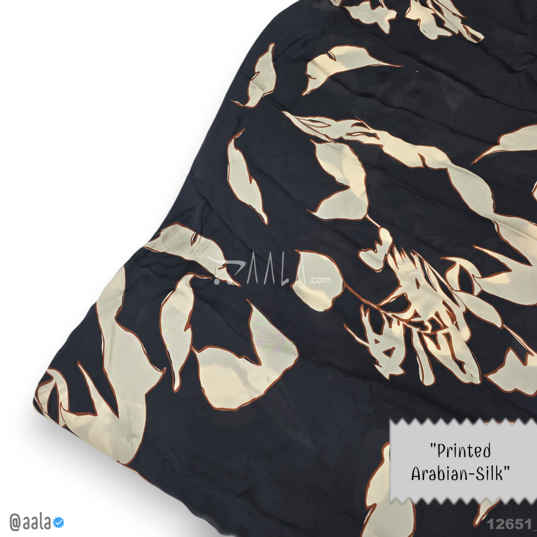 Printed-Arabian Silk Blend 44-Inches PRINTED Per-Metre #12651