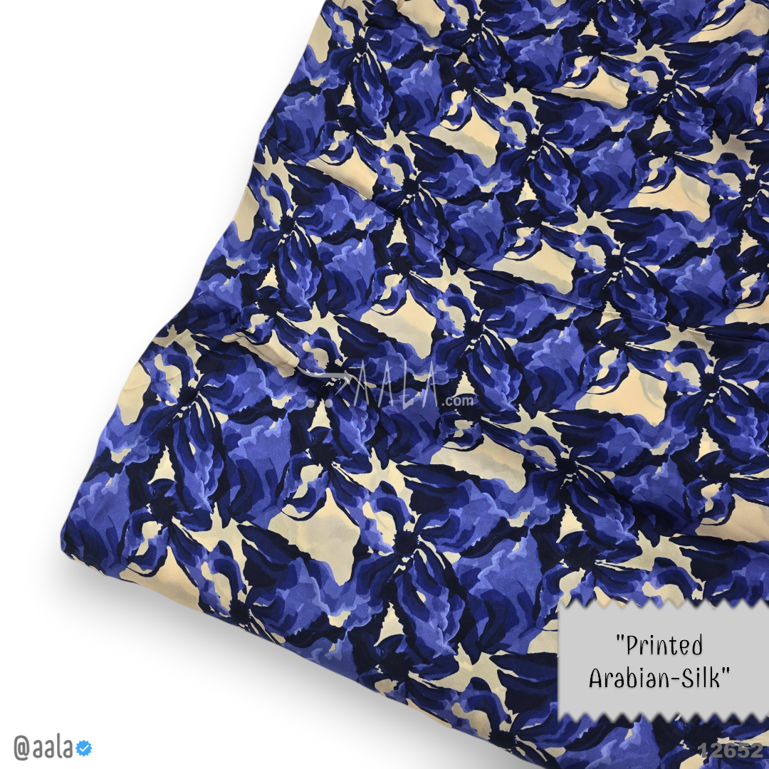 Printed-Arabian Silk Blend 44-Inches PRINTED Per-Metre #12652