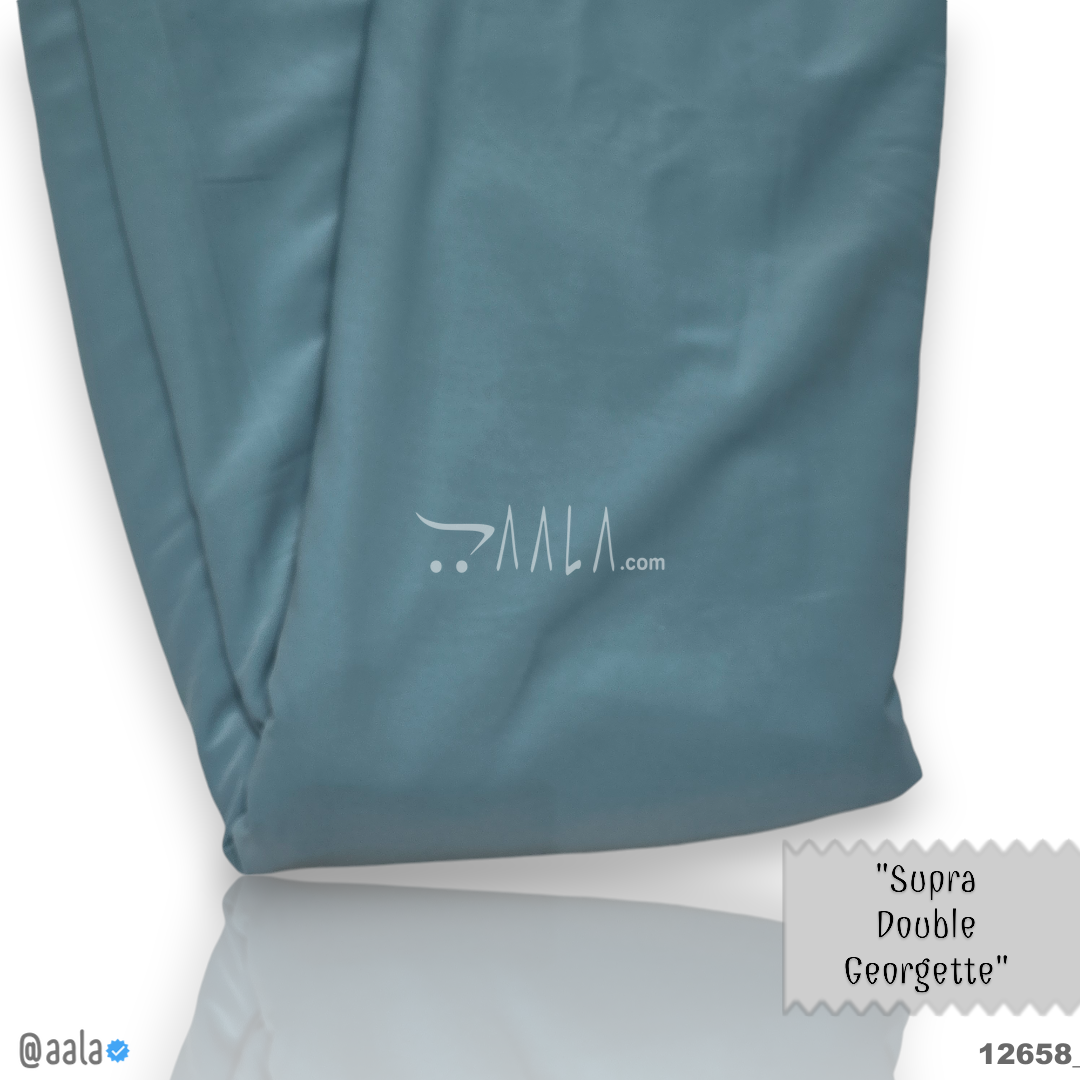 Supra Double-Georgette Blend 58-Inches BLUE Per-Metre #12658