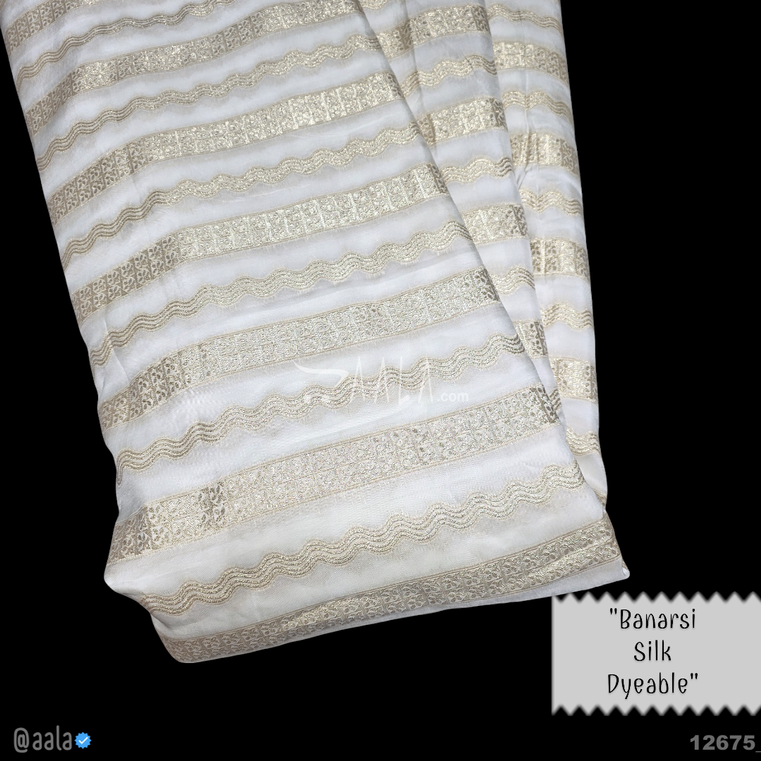 Banarsi-Dola Silk Viscose 44-Inches DYEABLE Per-Metre #12675