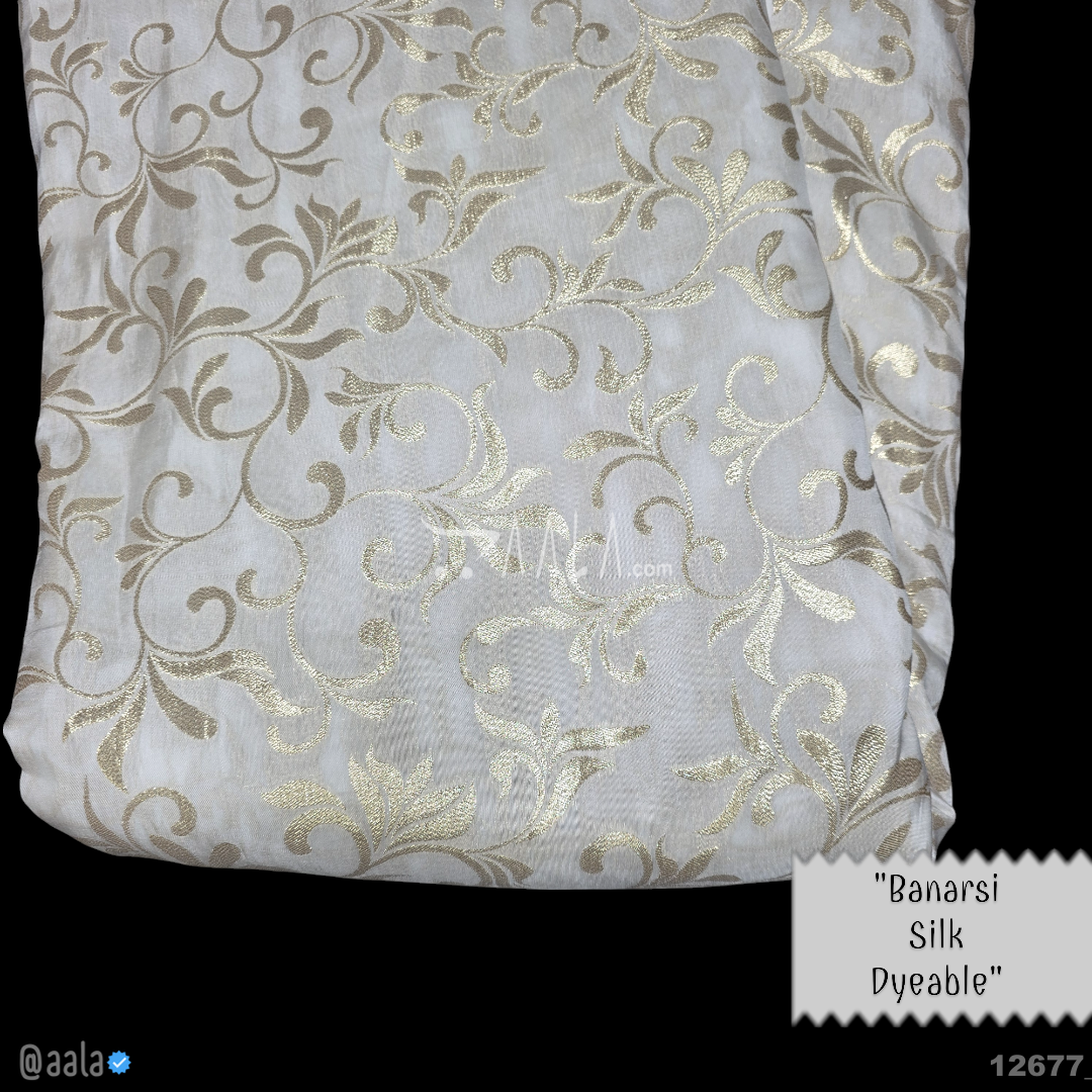 Banarsi-Dola Silk Viscose 44-Inches DYEABLE Per-Metre #12677