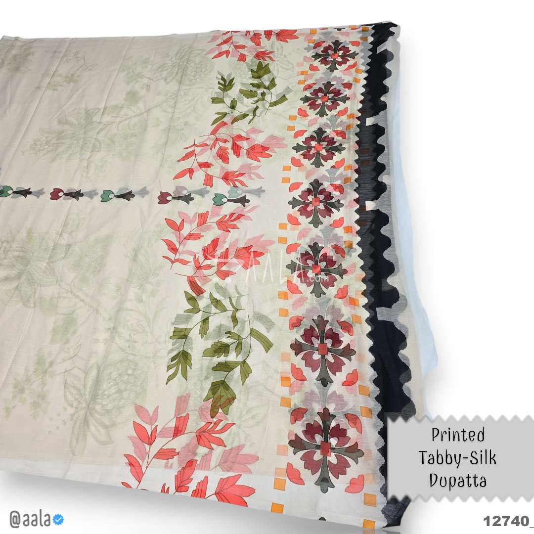 Printed-Tabby Chiffon Blend Dupatta-32-Inches PRINTED 2.25-Metres #12740