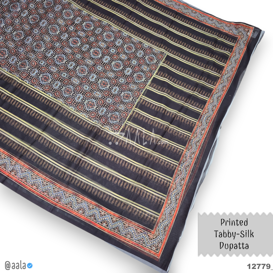 Printed-Tabby Chiffon Blend Dupatta-32-Inches PRINTED 2.25-Metres #12779