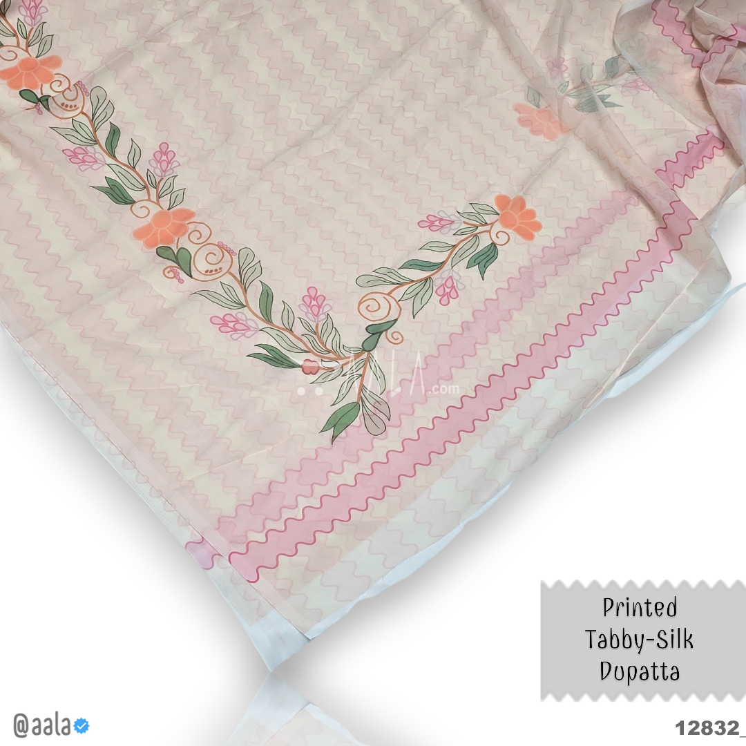 Printed-Tabby Chiffon Blend Dupatta-32-Inches PRINTED 2.25-Metres #12832