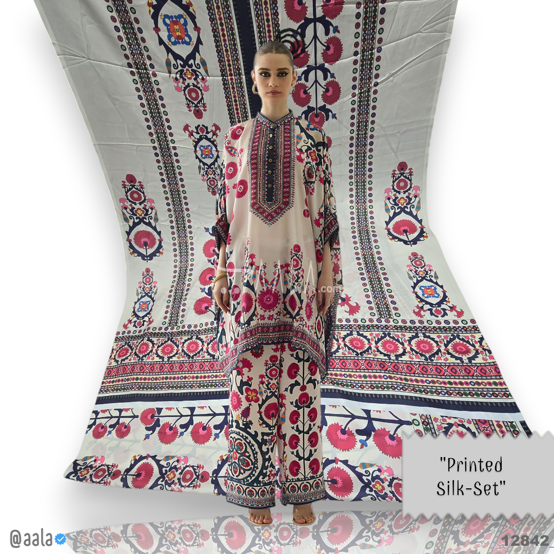 Printed Silk Blend 44-Inches PRINTED Per-Pc #12842