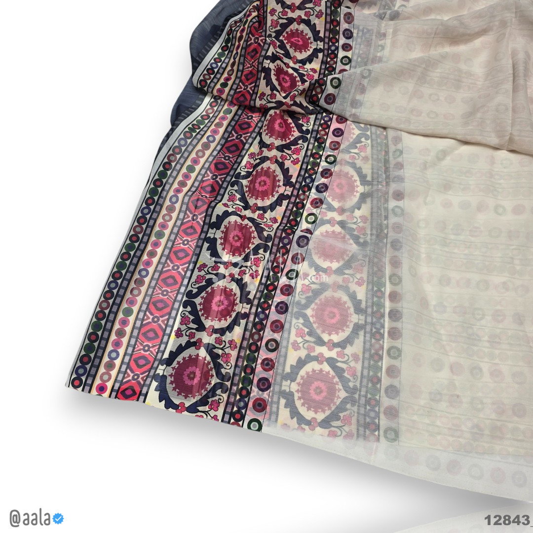 Printed-Tabby Chiffon Blend Dupatta-32-Inches PRINTED 2.25-Metres 