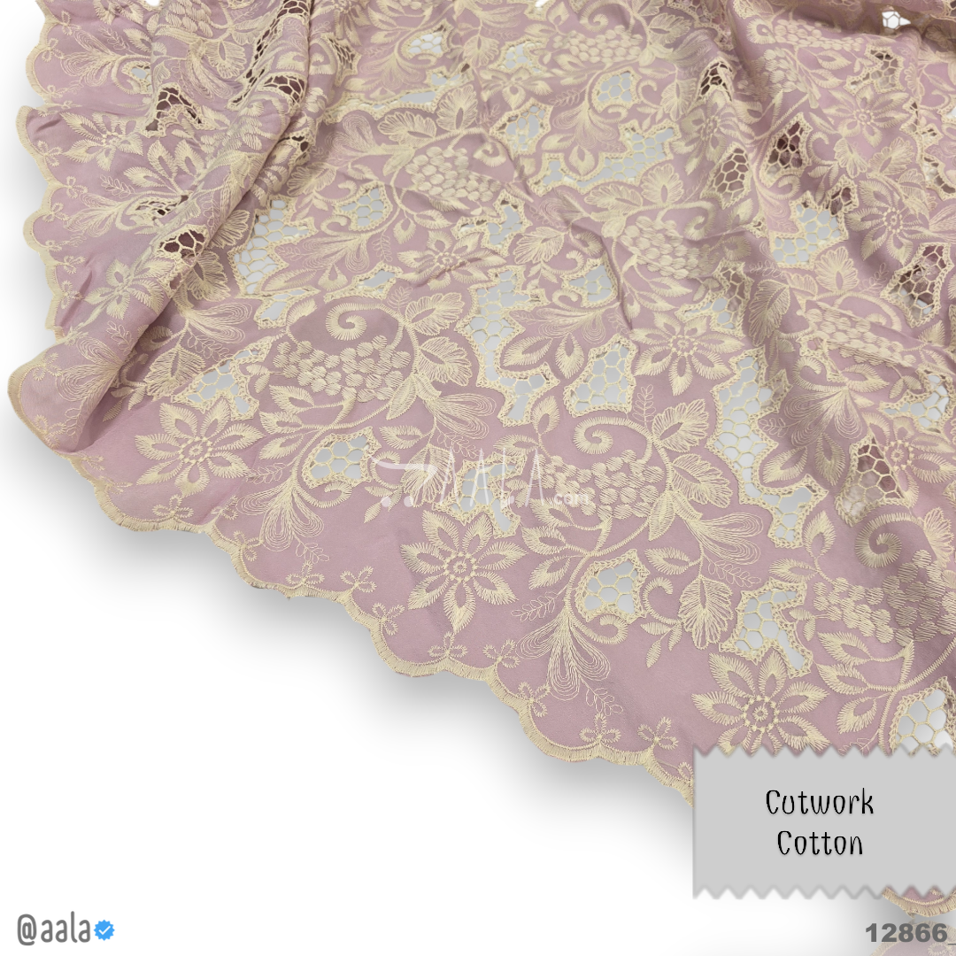 Cutwork Cotton Cotton 52-Inches LILAC Per-Metre 