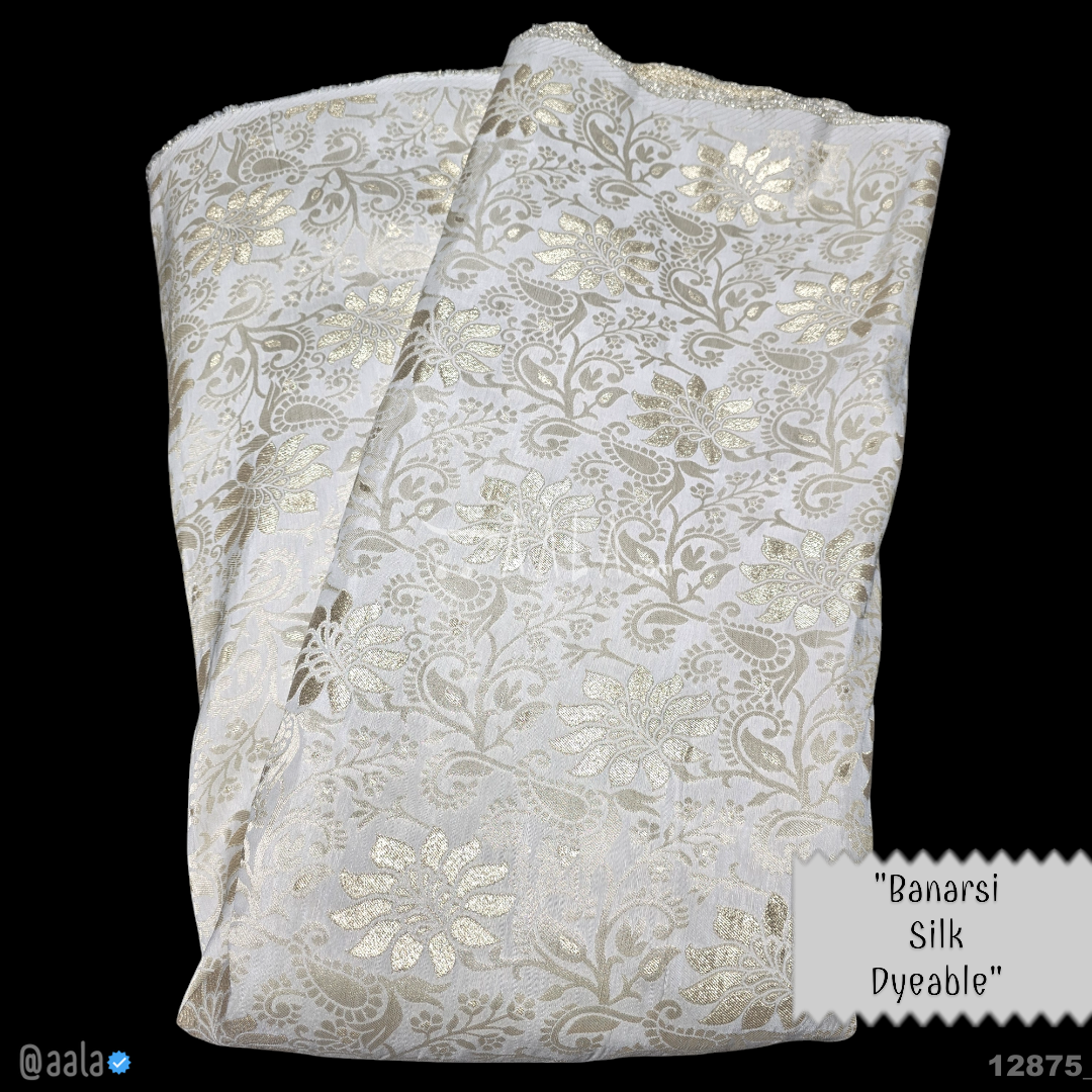 Banarsi-Dola Silk Viscose 44-Inches DYEABLE Per-Metre 