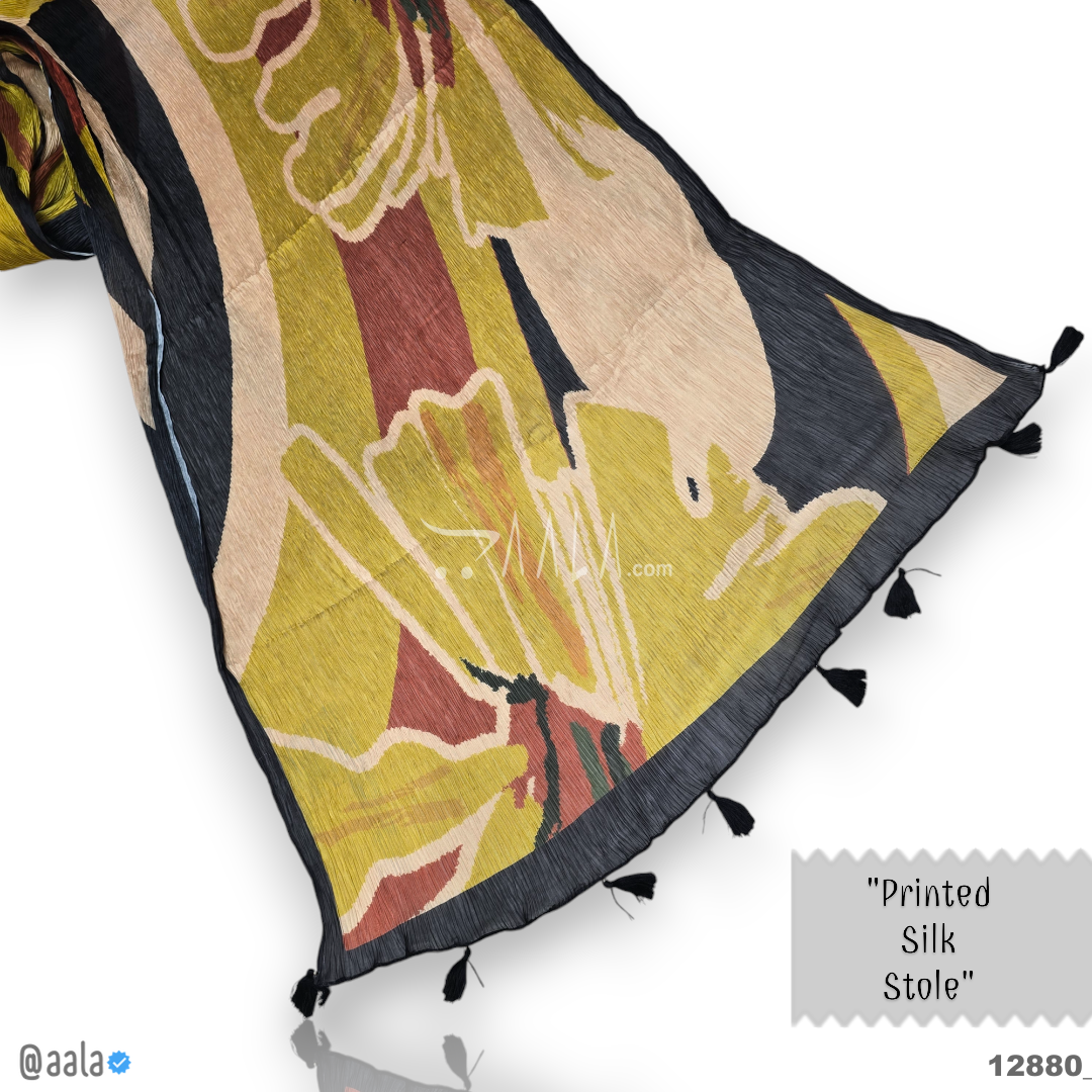 Printed Silk Blend Dupatta-20-Inches PRINTED 2.25-Metres 