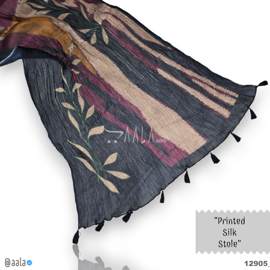 Printed Silk Blend Dupatta-20-Inches PRINTED 2.25-Metres 