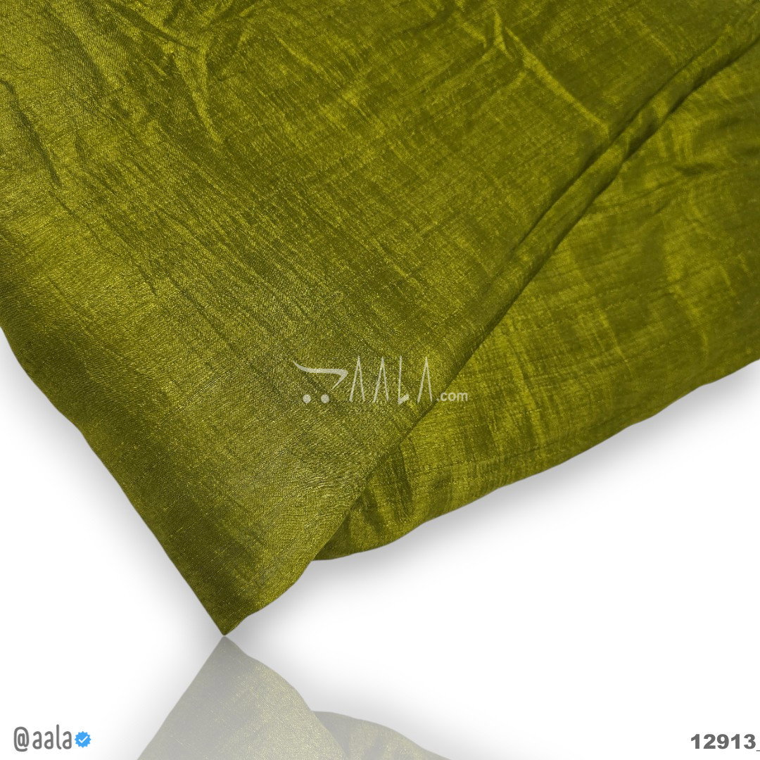 Soft-Raw Silk Blend 44-Inches GREEN Per-Metre 
