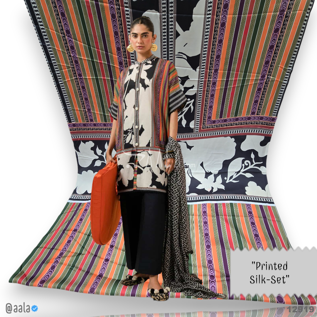 Printed Silk Blend 44-Inches PRINTED Per-Pc #12919