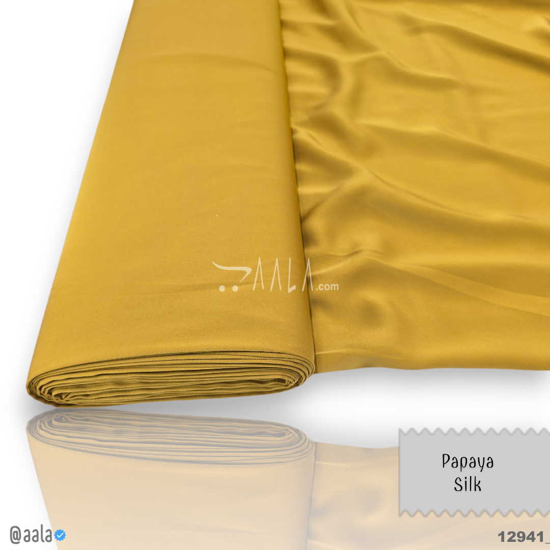Papaya Silk Blend 58-Inches MUSTARD Per-Metre 