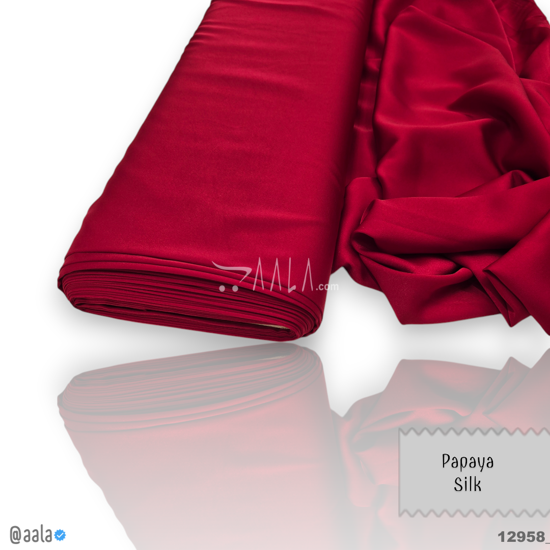 Papaya Silk Blend 58-Inches MAROON Per-Metre #12958