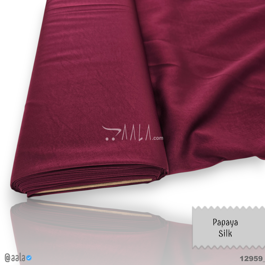 Papaya Silk Blend 58-Inches MAROON Per-Metre 