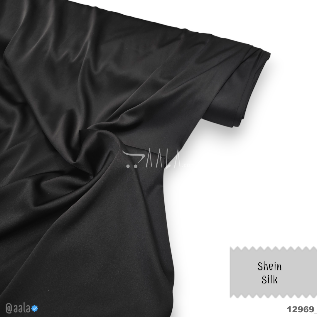 Shein Silk Blend 48-Inches BLACK Per-Metre 