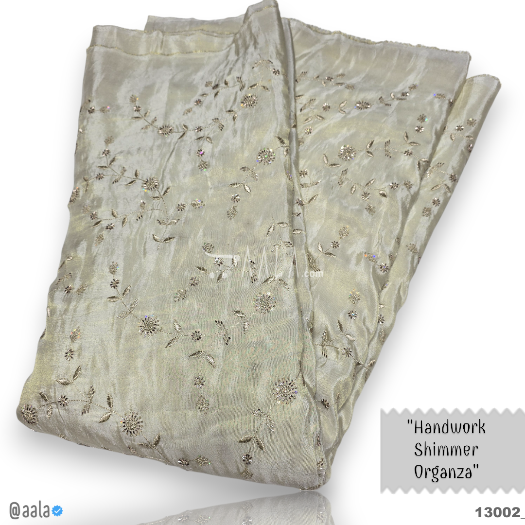 Handwork-Shimmer Organza Viscose 44-Inches DYEABLE Per-Metre 