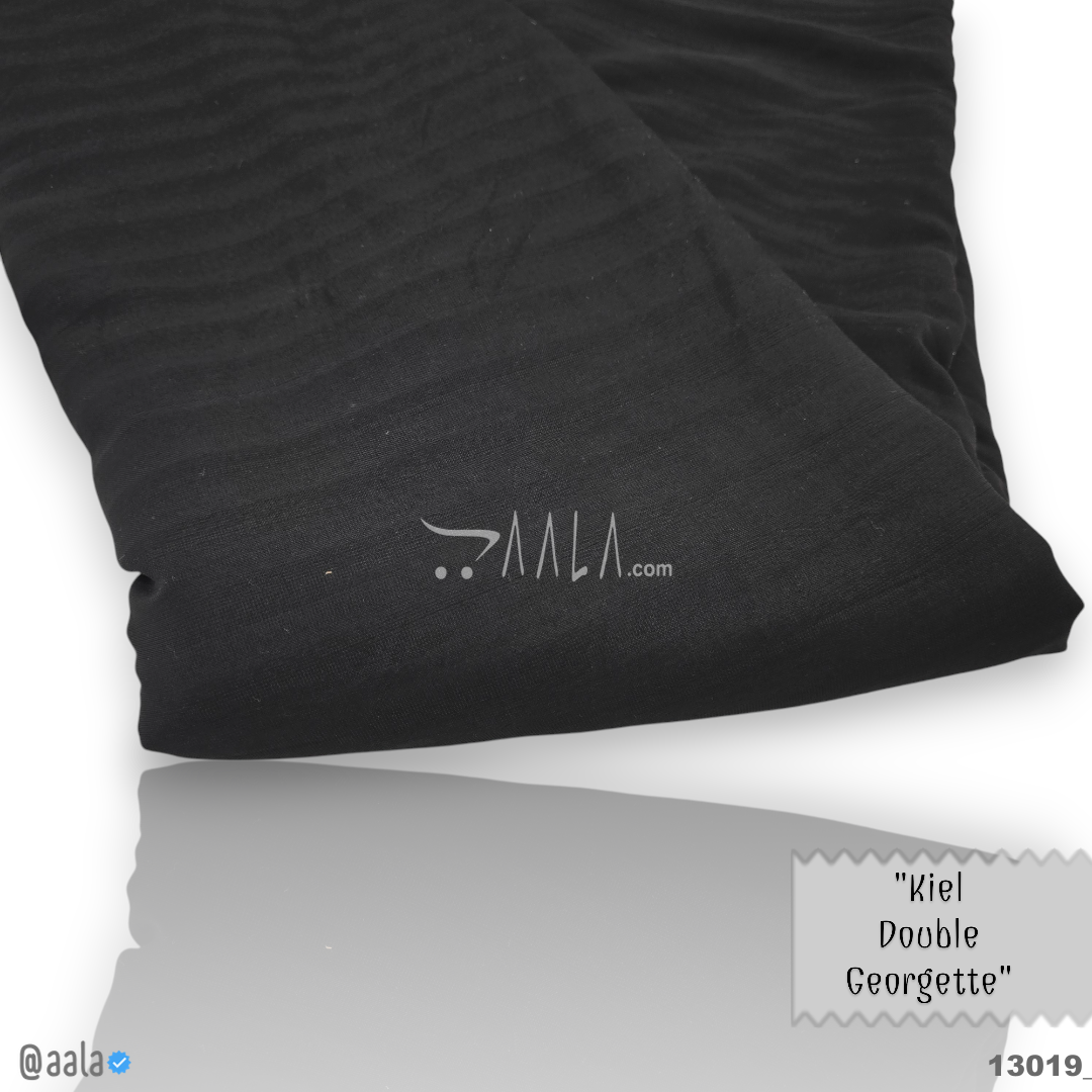 Kiel Double-Georgette Blend 58-Inches BLACK Per-Metre 