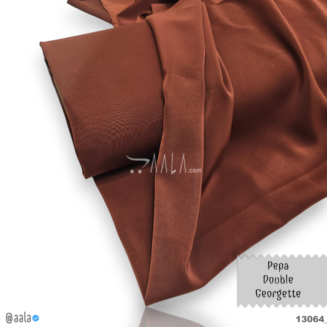 Pepa Double-Georgette Blend 58-Inches RUST Per-Metre #13064