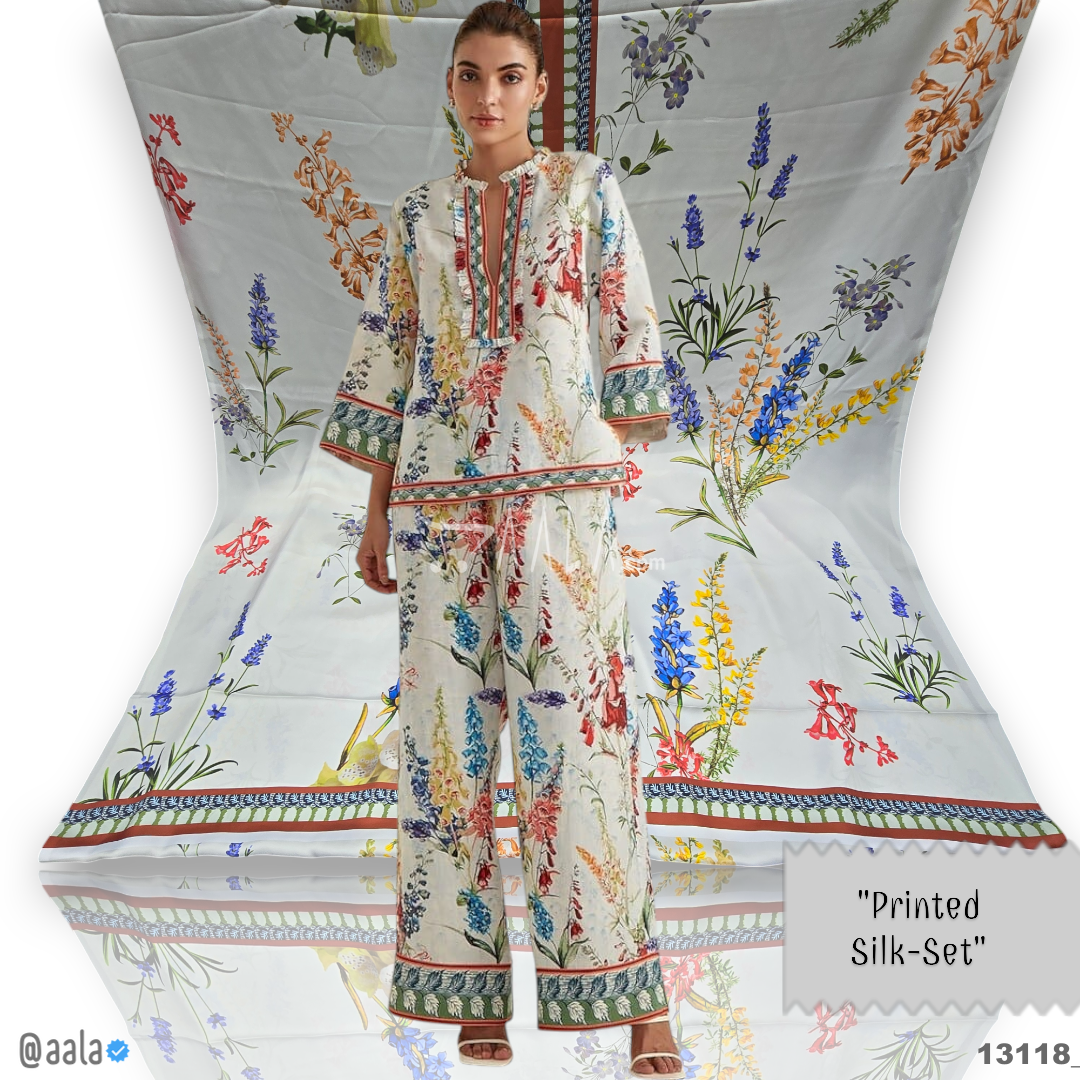 Printed Silk Blend 44-Inches PRINTED Per-Pc #13118