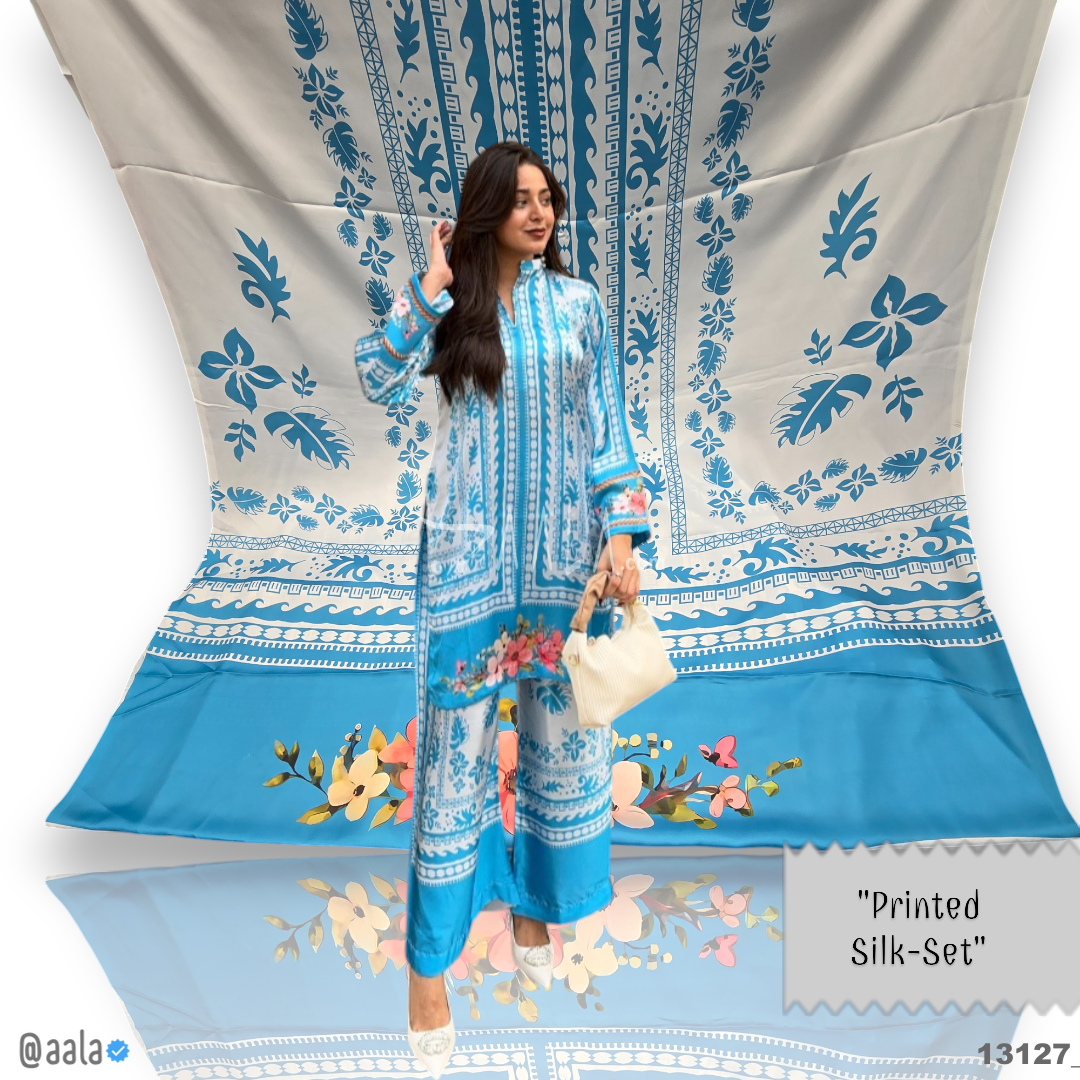 Printed Silk Blend 44-Inches PRINTED Per-Pc #13127