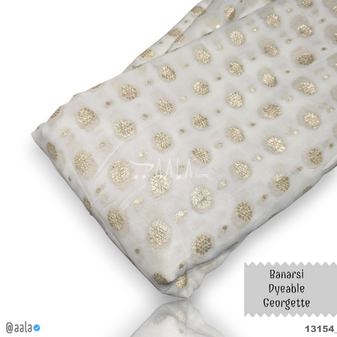 Banarsi Georgette Viscose 44-Inches DYEABLE Per-Metre 