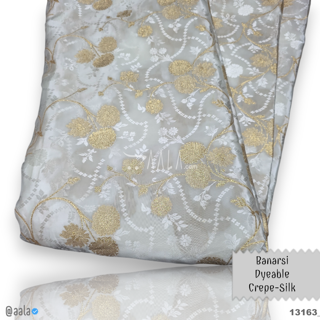 Banarsi Crepe Silk 44-Inches DYEABLE Per-Metre #13163