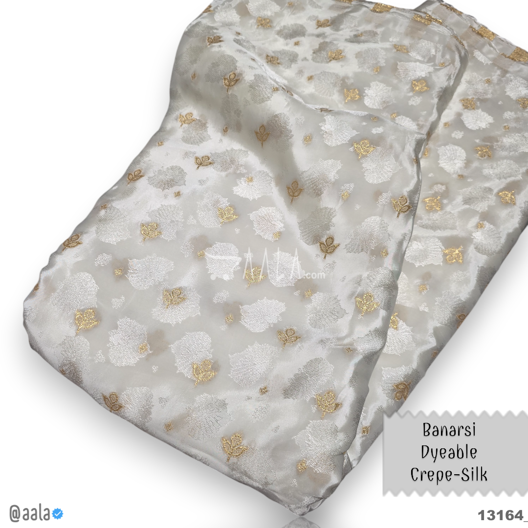 Banarsi Crepe Silk 44-Inches DYEABLE Per-Metre #13164