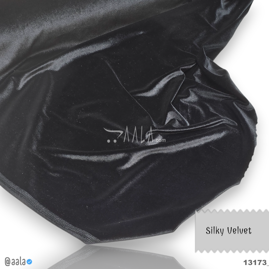 Silky Velvet Blend 58-Inches BLACK Per-Metre #13173