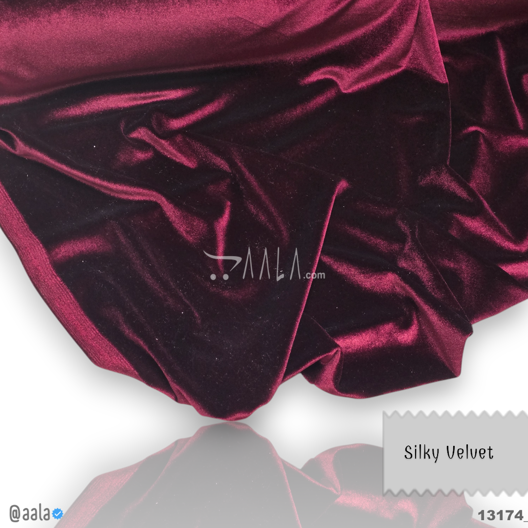 Silky Velvet Blend 58-Inches MAROON Per-Metre #13174