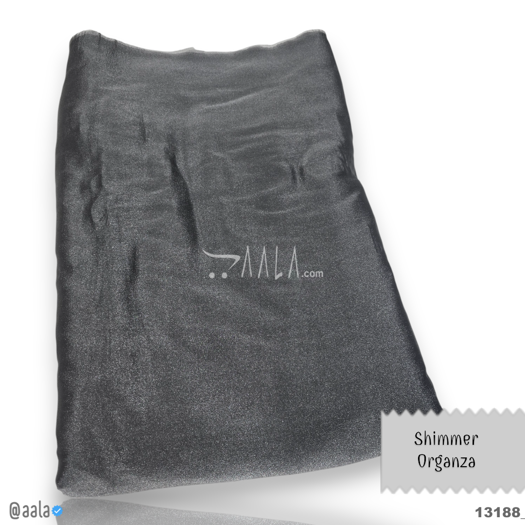 Shimmer Organza Blend 44-Inches GREY Per-Metre 